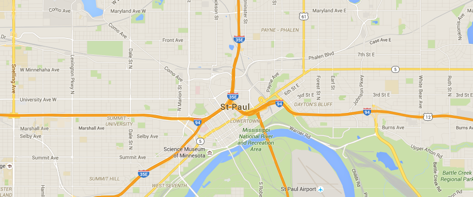 St. Paul Disposal Dumpster Rental Service Area Map